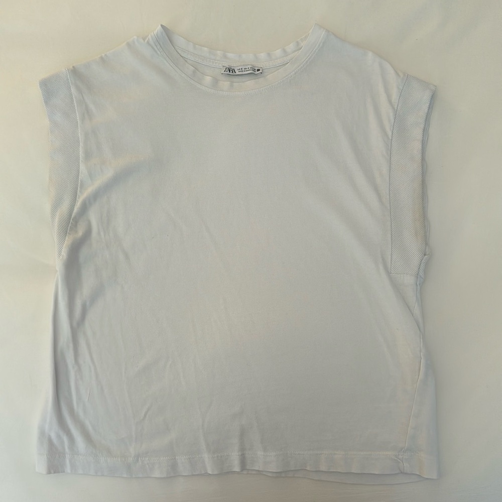 White Muscle Tee